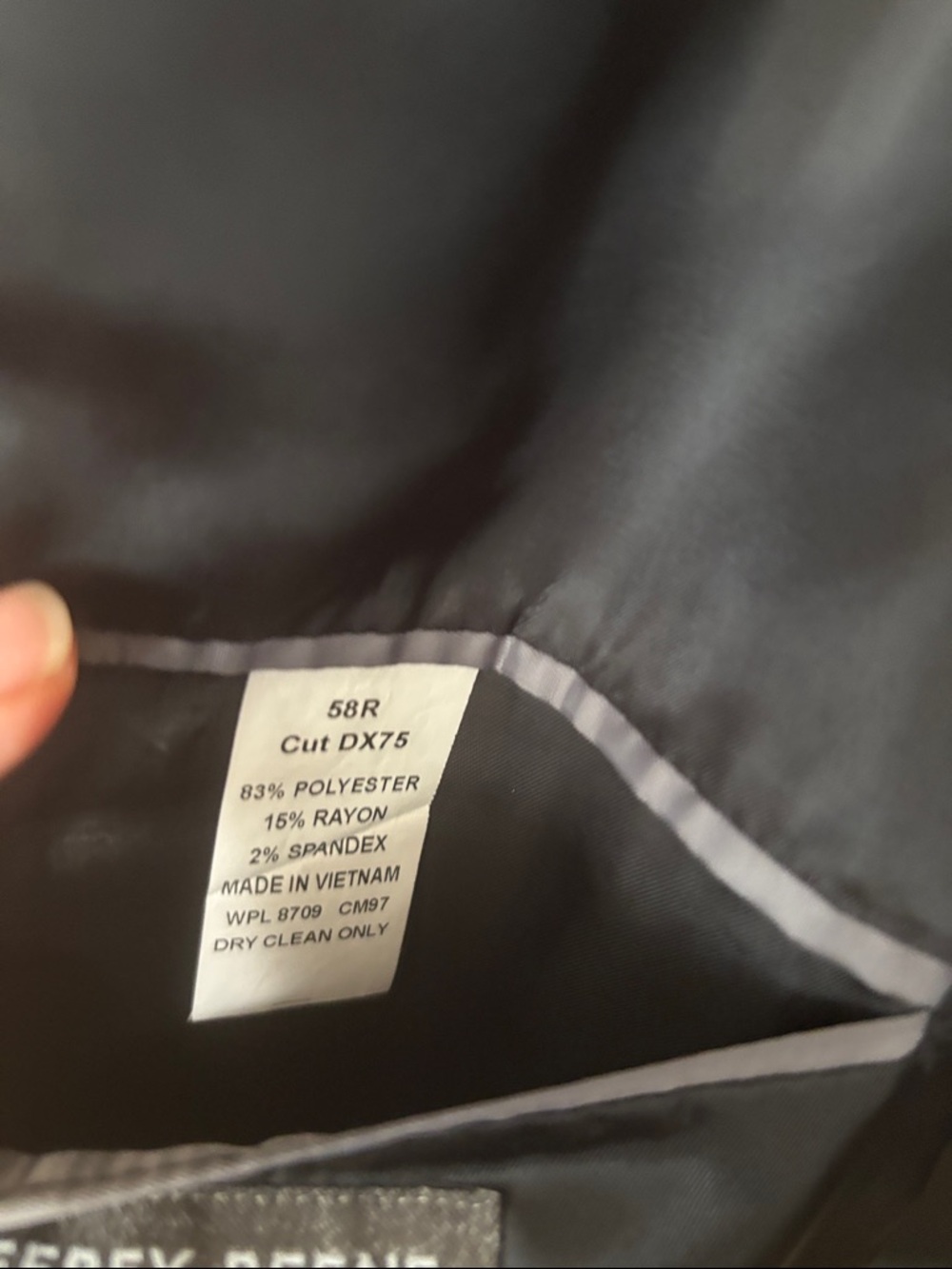 Big and Tall men's 2 pc. Gray Windowpane suit - Picture 6 of 8